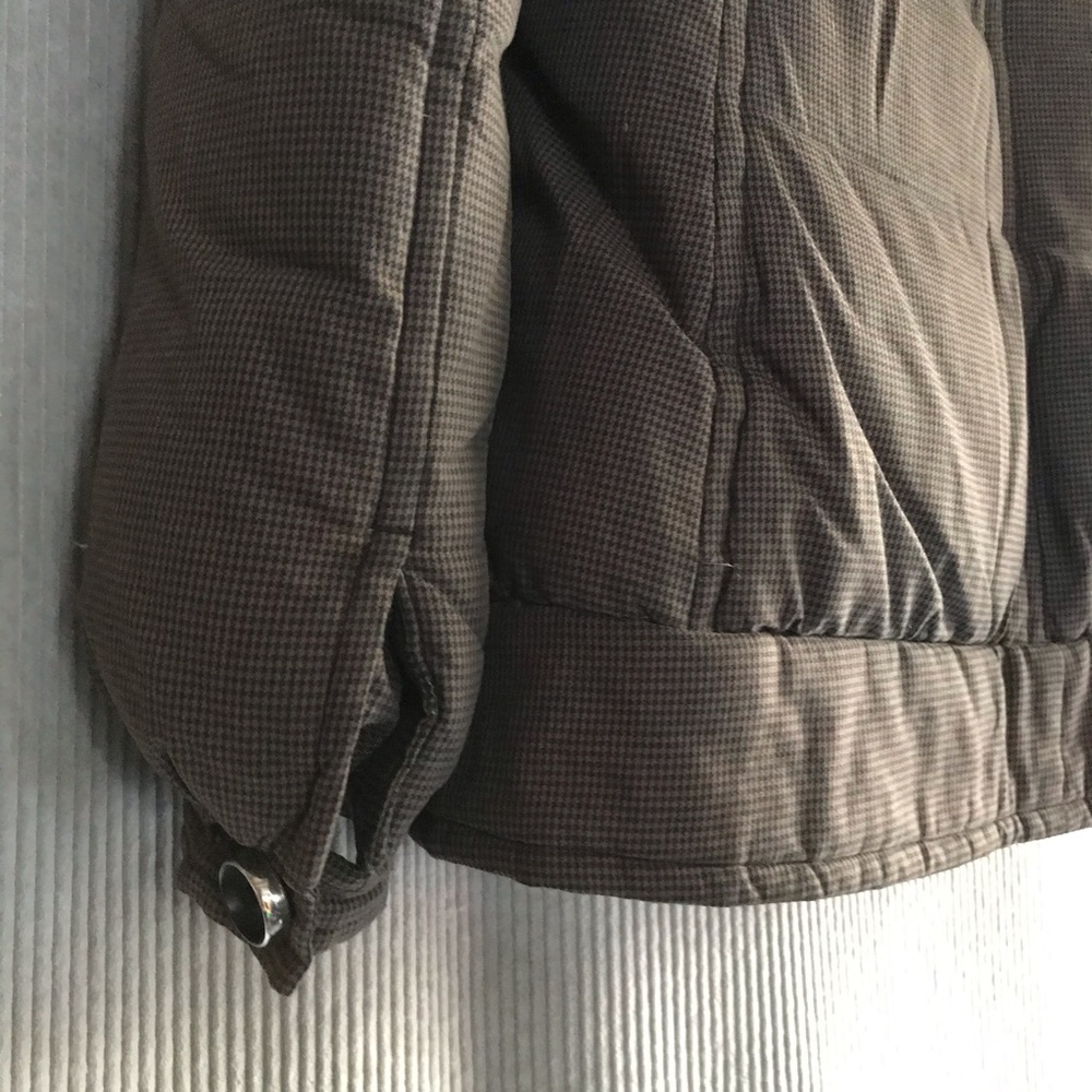 SOIA & KYO down puffer coat brown houndstooth XS - Picture 9 of 15